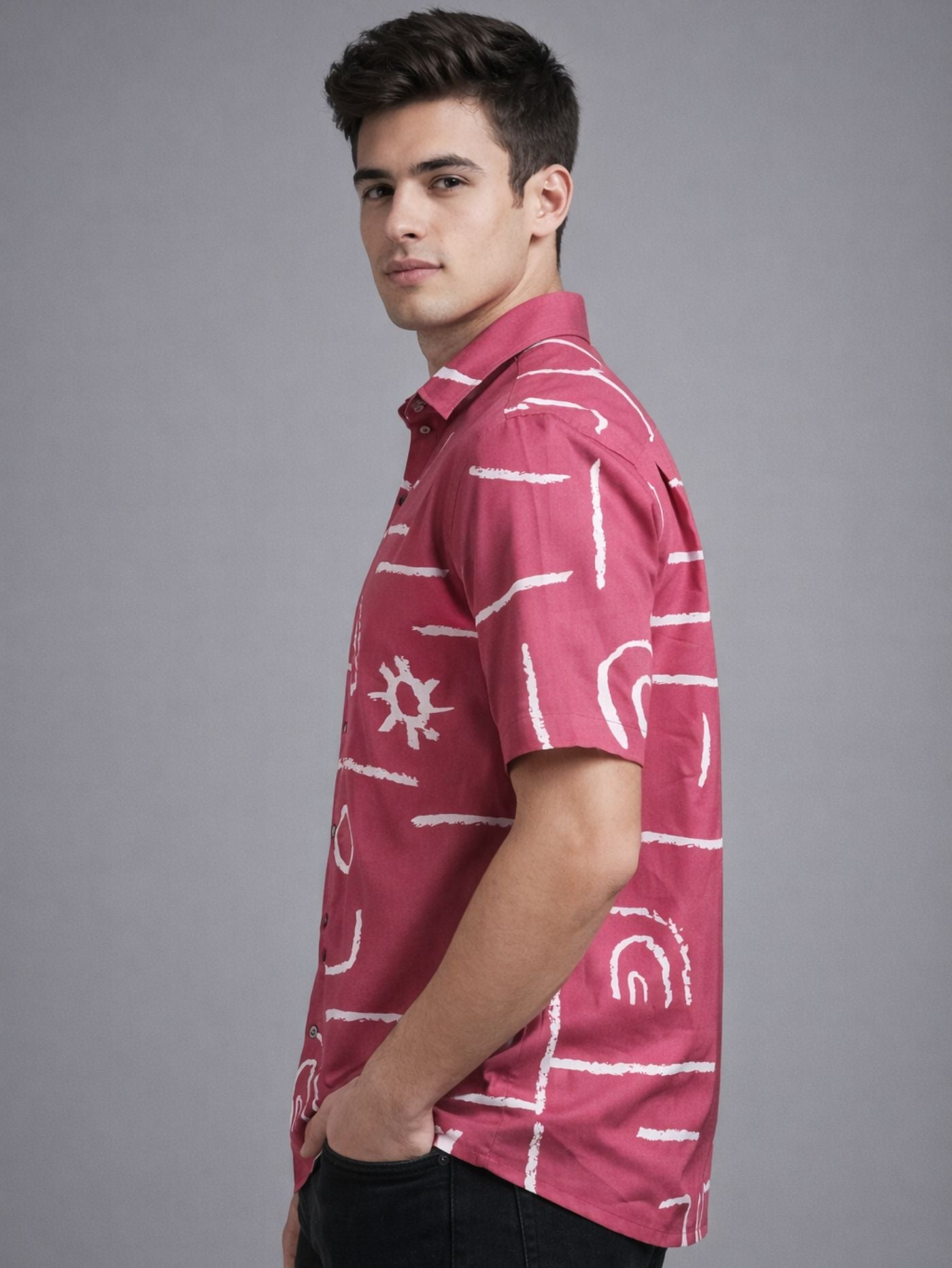 Resort Rhythm – Men’s Abstract Summer Shirt