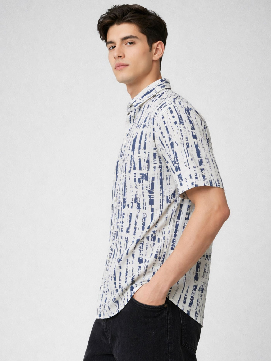 Side profile of InkTrail Shirt