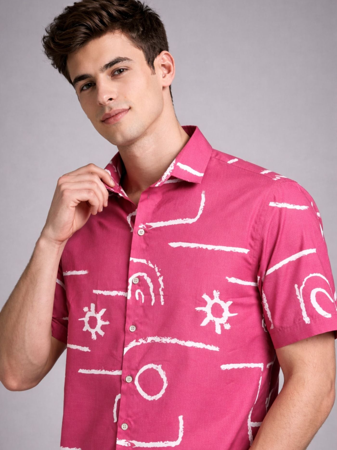 Urban Glyph bold printed casual shirt
