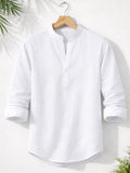 White Henley Regular-Fit Shirt