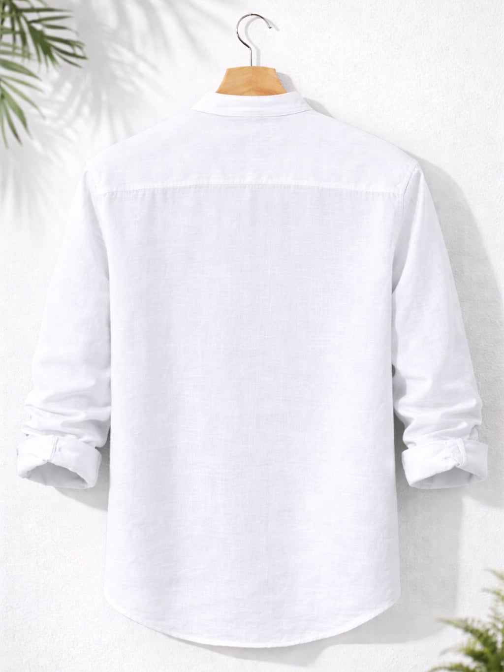 White Henley Regular-Fit Shirt
