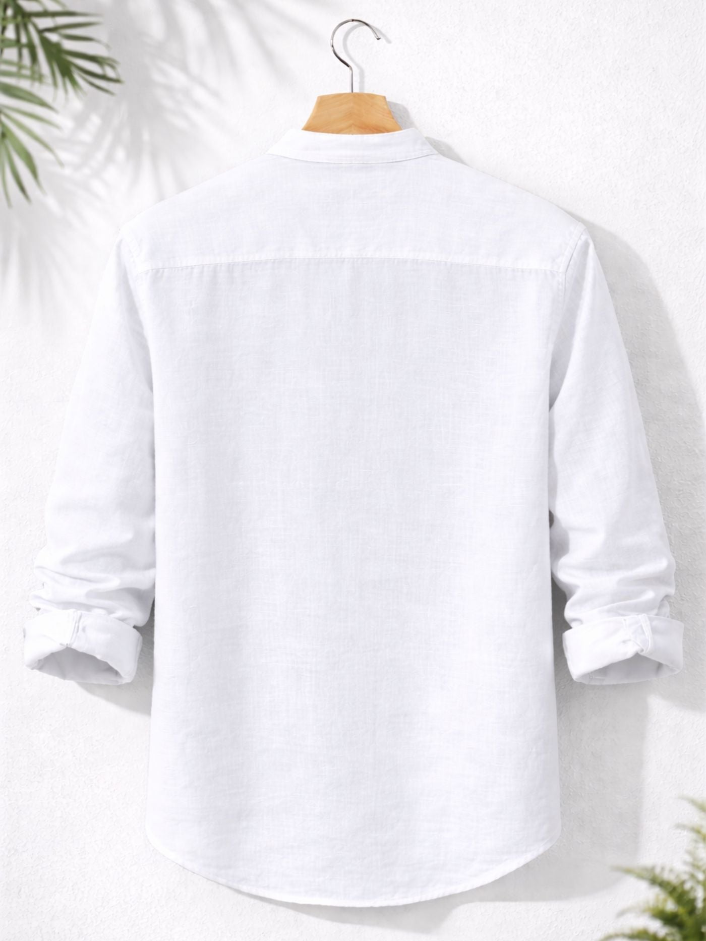 White Henley Regular-Fit Shirt